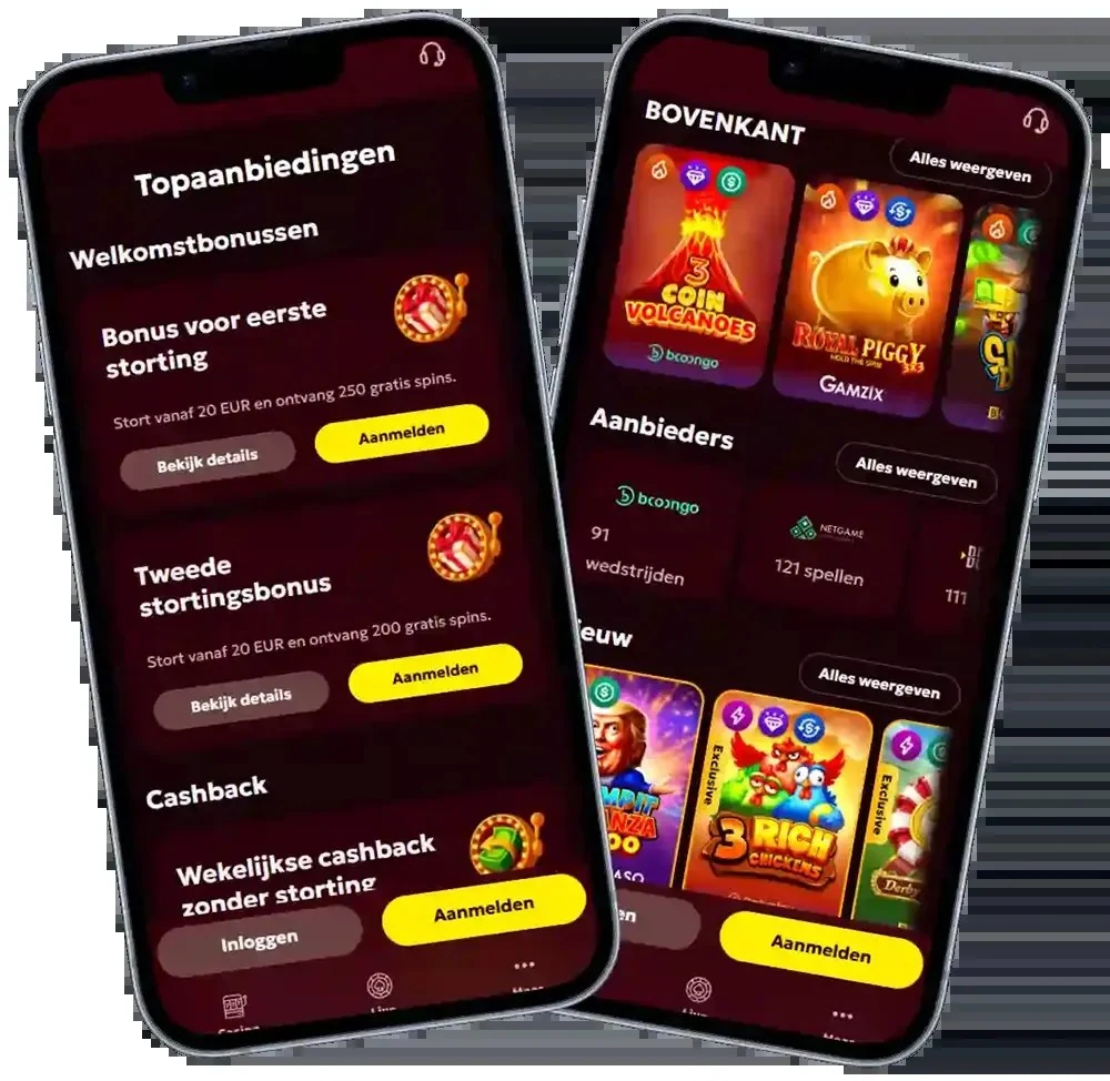 Spinobon op mobiel: aanbiedingen en lobby